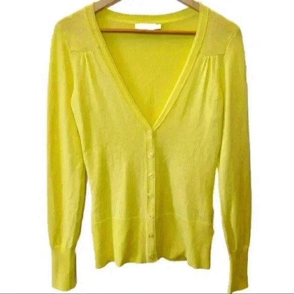 Ricki’s Cardigan Sweater Button Front V  Neck Knit Yellow Size XS NWOT - Picture 16 of 16